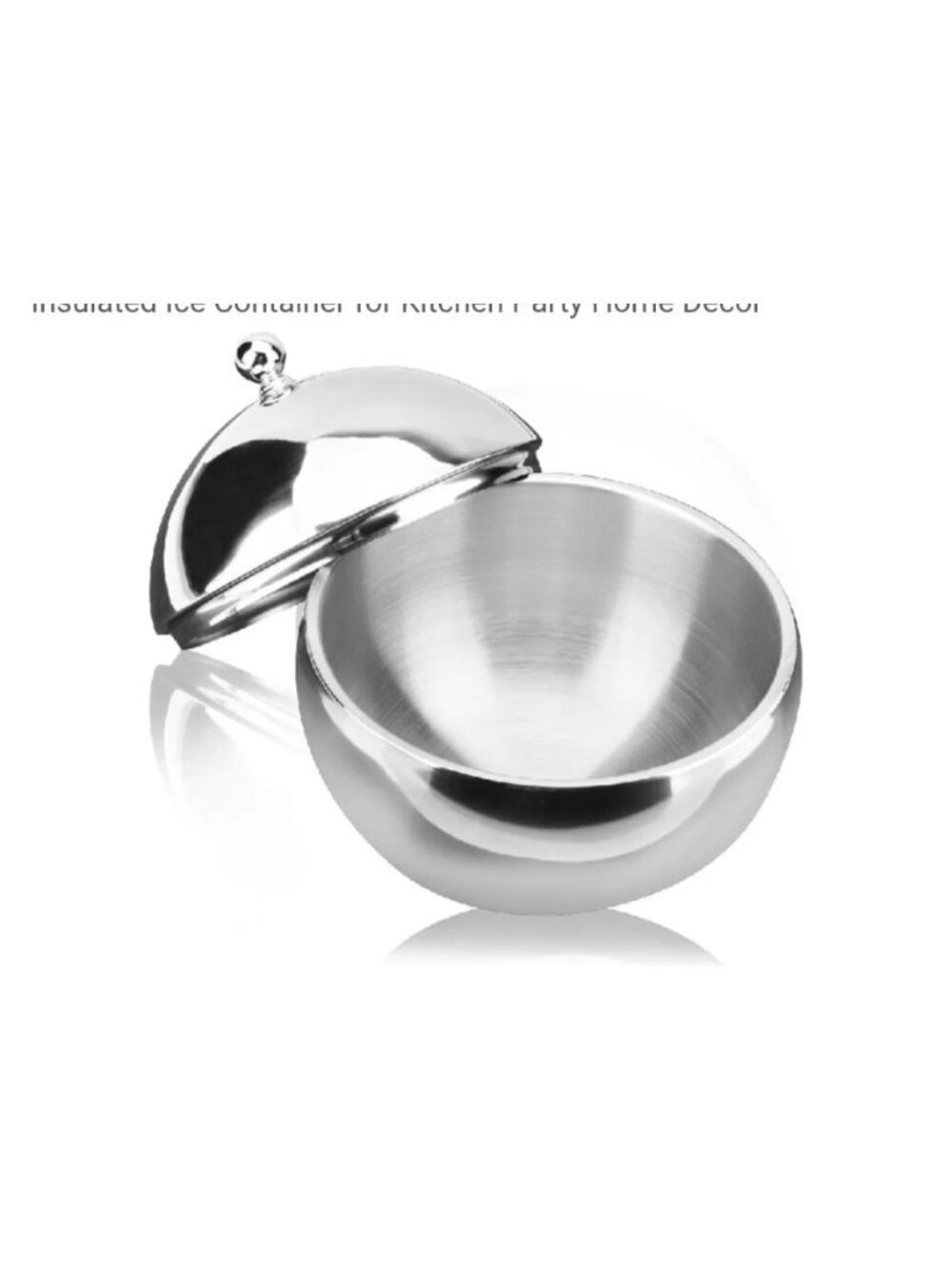 Prince of Scots Stainless Steel Orb Ice Bucket Double Insulated MCM Bareware